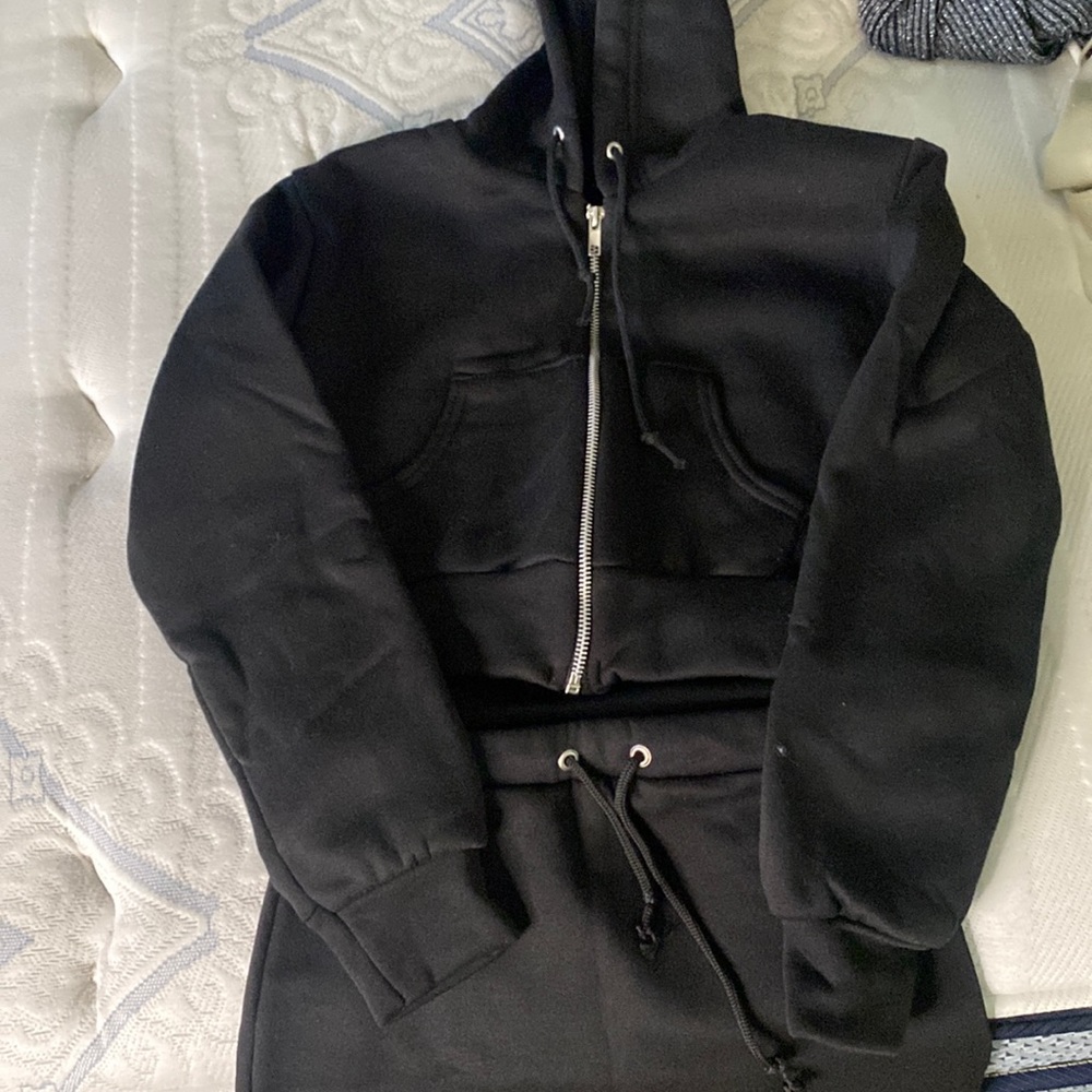 Black jacket/mini skirt set